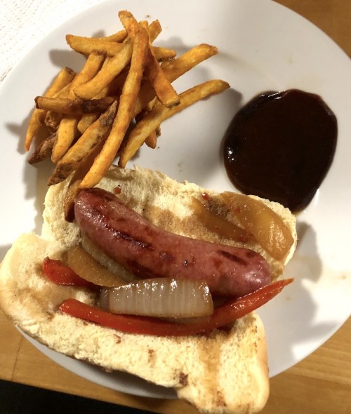 plated beer brats